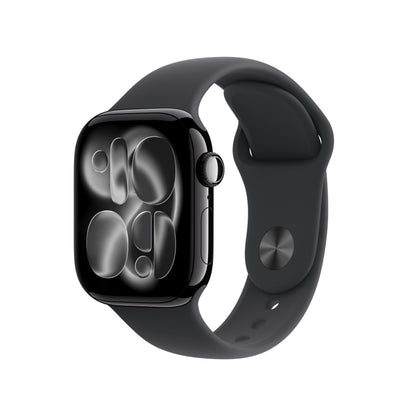 Apple Watch Series 11 (GPS + Cellular, 42mm) – Always-On Retina Display, Advanced Health & Fitness Tracking, Smart Calling & Notifications, Long Battery Life, Water-Resistant Jet Black Aluminum Design + Free Sport Band