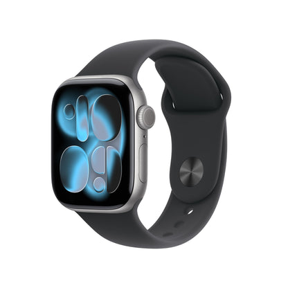 Apple Watch Series 11 (GPS + Cellular, 42mm) – Always-On Retina Display, Advanced Health & Fitness Tracking, Smart Calling & Notifications, Long Battery Life, Water-Resistant Jet Black Aluminum Design + Free Sport Band