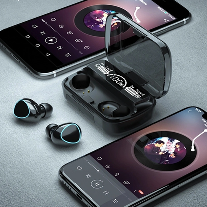 New🎧Gaming Earbuds V5.1 LED Touch Display, HiFi Ultra 9D Sound in-built 3500MAH Power Bank